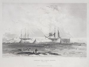 Descargando las provisiones del Fury, agosto de 1825, del 
